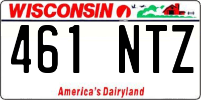 WI license plate 461NTZ