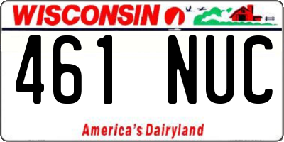 WI license plate 461NUC