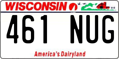WI license plate 461NUG