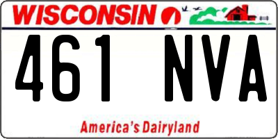 WI license plate 461NVA
