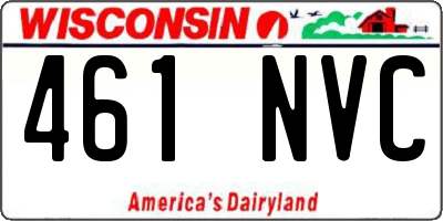 WI license plate 461NVC