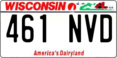 WI license plate 461NVD