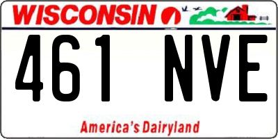 WI license plate 461NVE
