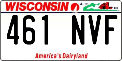 WI license plate 461NVF