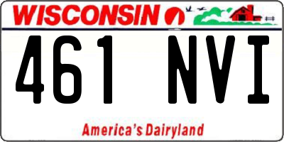 WI license plate 461NVI
