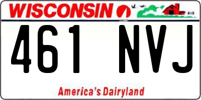 WI license plate 461NVJ