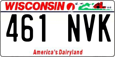 WI license plate 461NVK