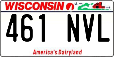 WI license plate 461NVL