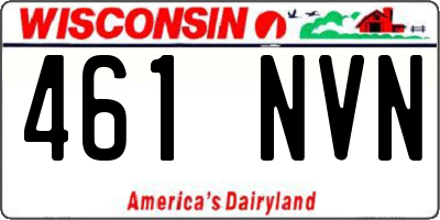WI license plate 461NVN