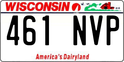 WI license plate 461NVP