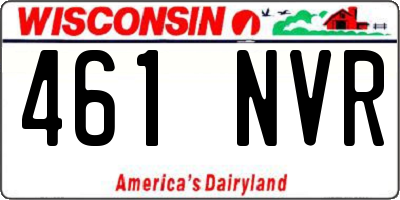 WI license plate 461NVR
