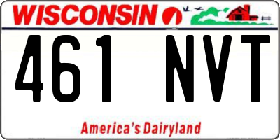 WI license plate 461NVT