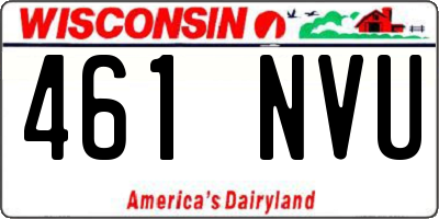 WI license plate 461NVU