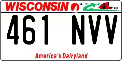 WI license plate 461NVV