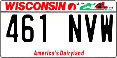 WI license plate 461NVW
