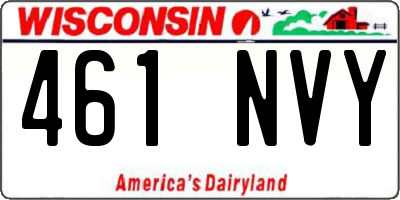 WI license plate 461NVY