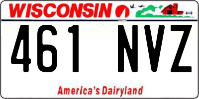 WI license plate 461NVZ