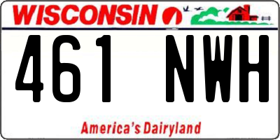 WI license plate 461NWH