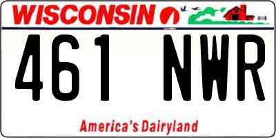 WI license plate 461NWR