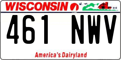 WI license plate 461NWV