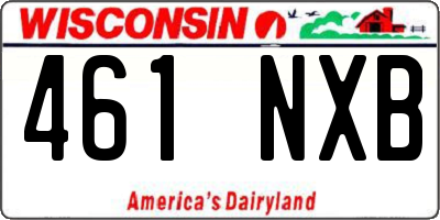 WI license plate 461NXB