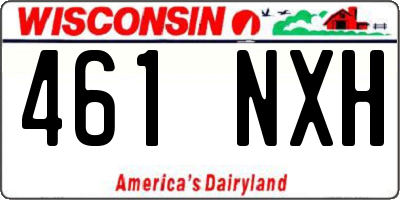 WI license plate 461NXH