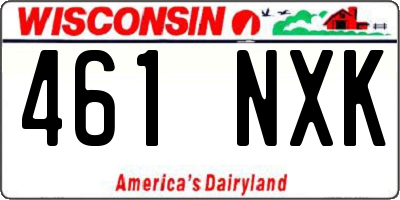 WI license plate 461NXK