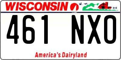 WI license plate 461NXO