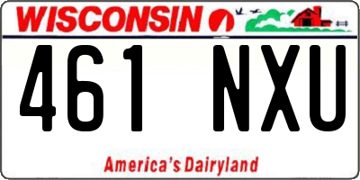 WI license plate 461NXU