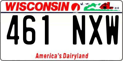 WI license plate 461NXW