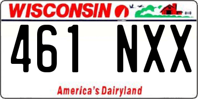 WI license plate 461NXX