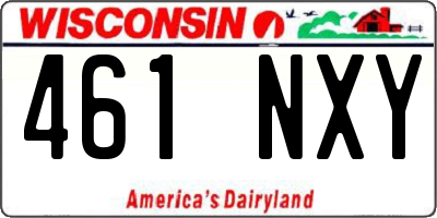 WI license plate 461NXY