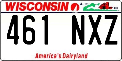 WI license plate 461NXZ