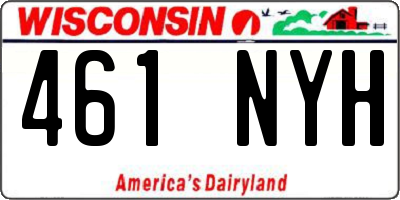 WI license plate 461NYH