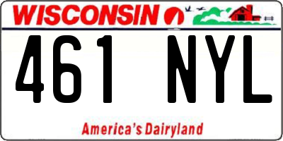 WI license plate 461NYL