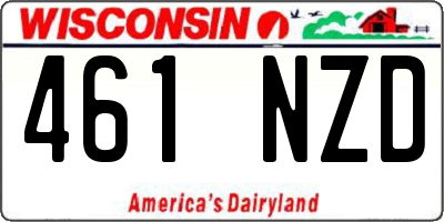 WI license plate 461NZD