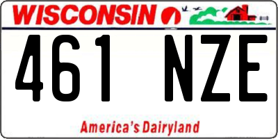 WI license plate 461NZE