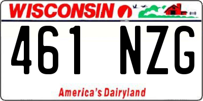 WI license plate 461NZG
