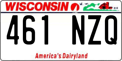 WI license plate 461NZQ