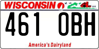 WI license plate 461OBH