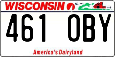 WI license plate 461OBY