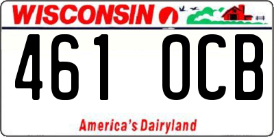 WI license plate 461OCB
