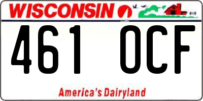 WI license plate 461OCF