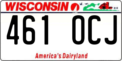 WI license plate 461OCJ