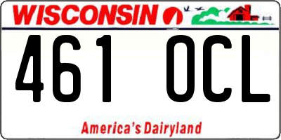 WI license plate 461OCL