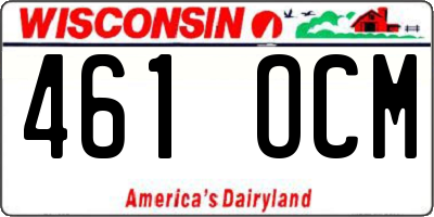 WI license plate 461OCM