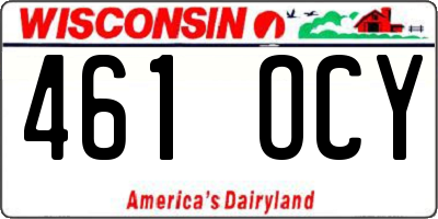 WI license plate 461OCY