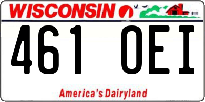 WI license plate 461OEI