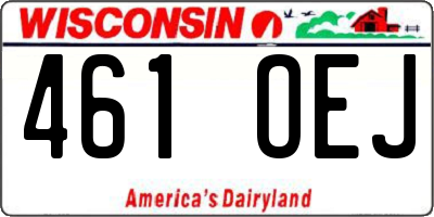 WI license plate 461OEJ