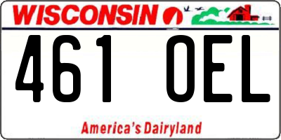 WI license plate 461OEL
